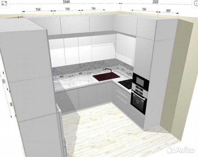 Проектирование корпусной мебели, кухни