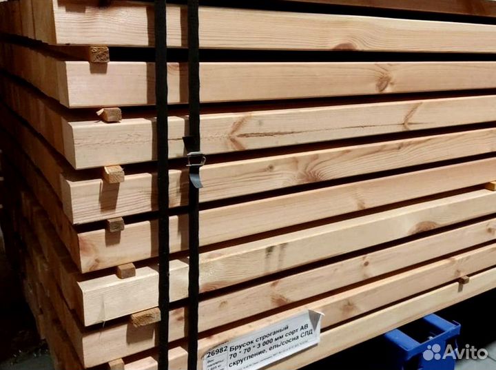 Брусок строганый 45*70*3000 мм сорт AB скругление