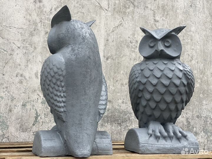 Скульптуры совы, левая и правая