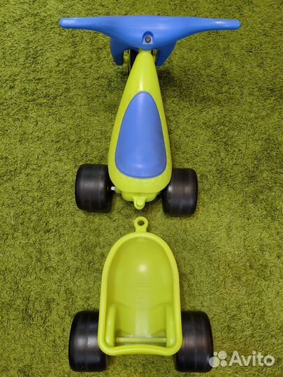 Каталка беговел мотоцикл с тележкой