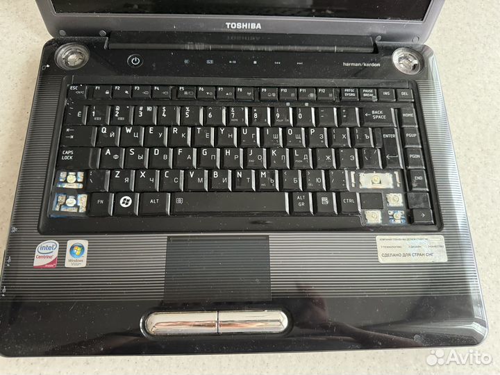Ноутбук toshiba на запчасти