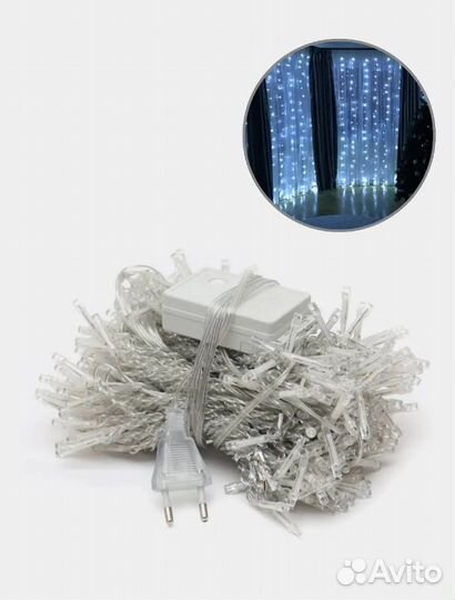 Гирлянда шторы оптом новогодние товары партия 42