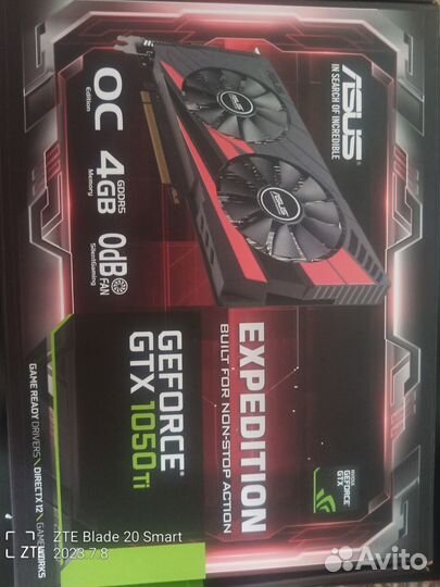 Видеокарта asus geforce gtx 1050 ti 4GB