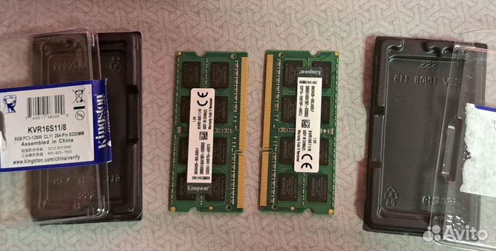 Kingston sodimm DDR3 8гб, PC3-12800