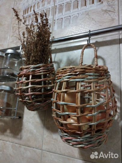 Корзина плетёная в стиле Zara home для декора дома