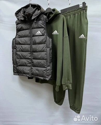 Спортивный костюм мужской Adidas тройка с жилеткой объявление продам