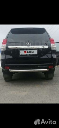 Защита заднего бампера prado 150