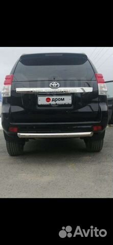 Защита заднего бампера prado 150