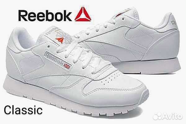 Кроссовки Reebok White Classic из Натуральной Кожи