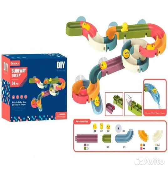 Игрушка для ванной на присосках - Водная горка