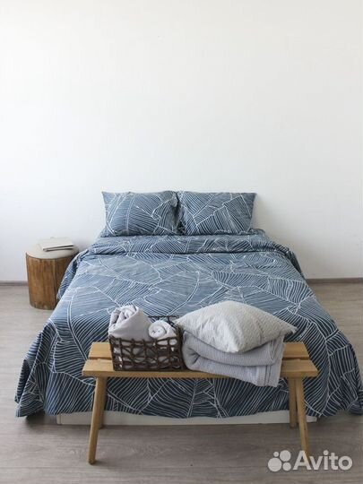 Постельное белье евро сатин Blakit