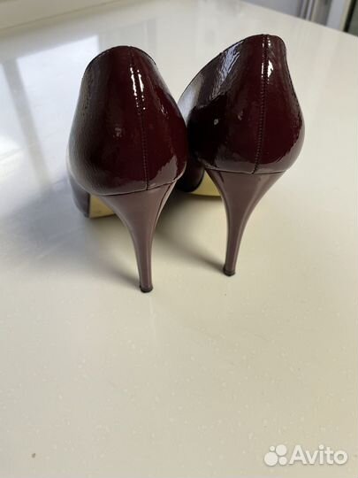 Туфли кожаные бордовые 38 р