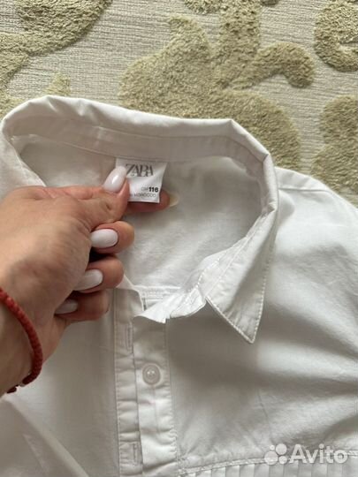Рубашка zara белая 116