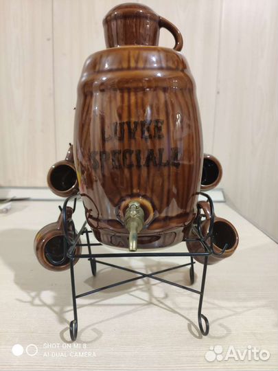 Бочонок керамический с кружечками