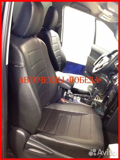 Чехлы Toyota Prado 150 2 из экокожи чёрные Классик
