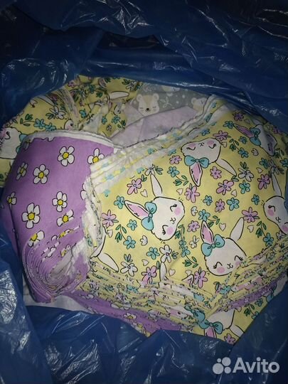 Мелкий лоскут трикотажа, джинса, вельвета