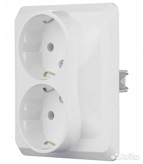 Розетка с рамкой PC16-007B двойная скрытая установ
