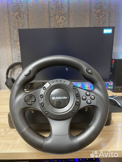 Игровой руль с коробкой передач