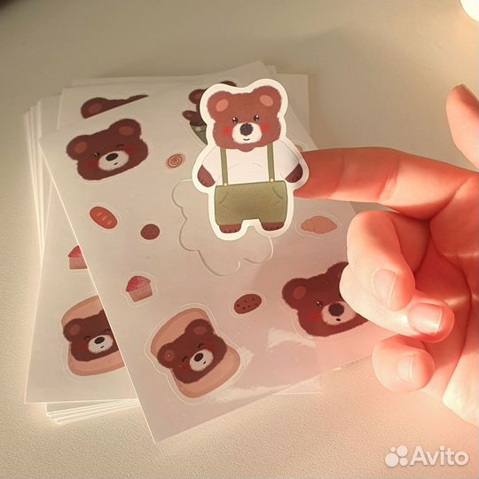 Стикеры мишка