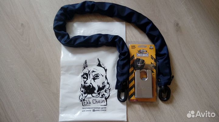 Цепь 10мм,g80 с замком Onguard 849s