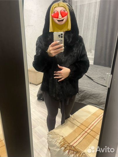 Шуба норковая 46 48 черная