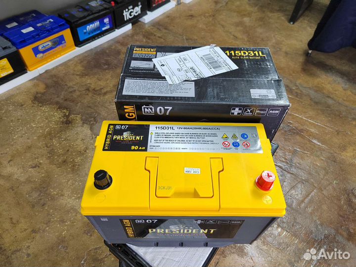 Аккумулятор гелевый President AGM 90 Ач обр 800 А
