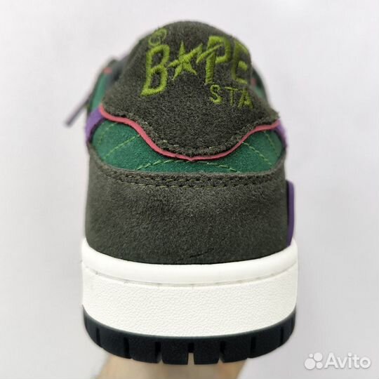 Кроссовки Bapesta Sk8 Green Dark Purple