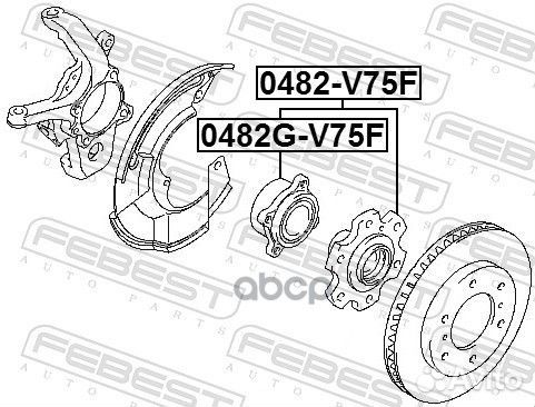 Ступица передняя mitsubishi pajero IV/montero V