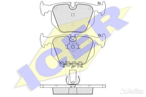 181549 колодки дисковые задние BMW E38