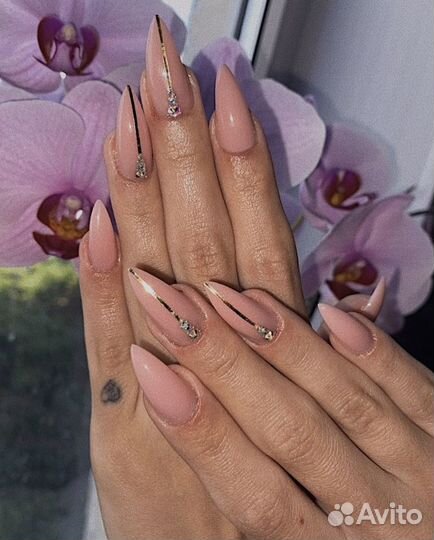 Наращивание/покрытие/педикюр
