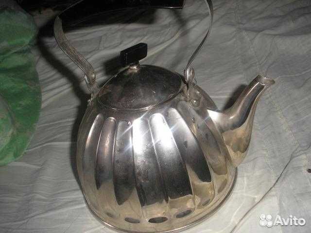 Винтаж Чайник никелированный нов. СССР 2л