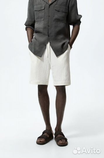 Мужские белые шорты Zara M