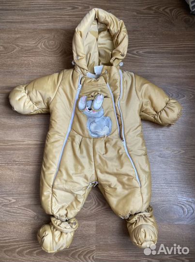 Комбинезон зимний 62 68 + шапочка в подарок