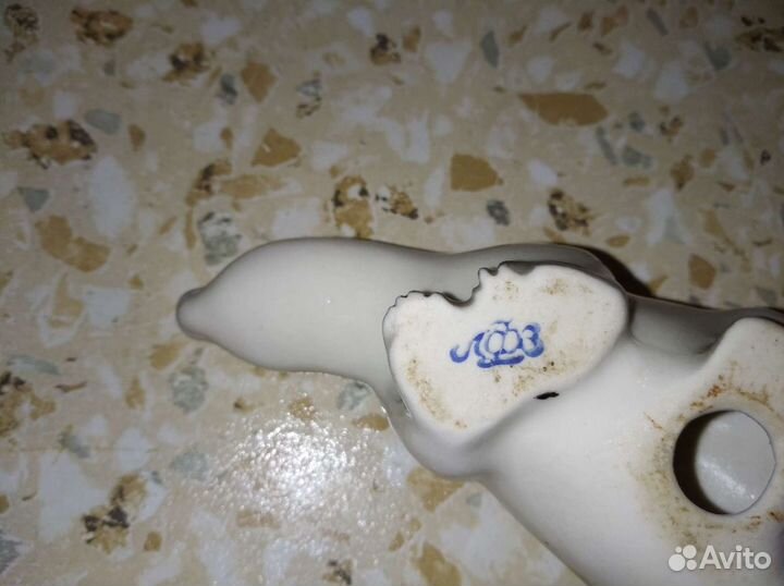 Фарфоровая статуэтка Барсук лфз СССР