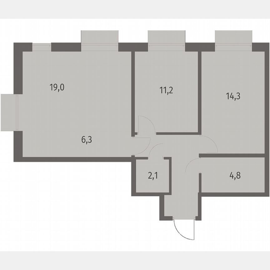 3-к. квартира, 65,1 м², 5/12 эт.