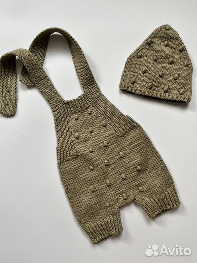 Вязаный костюмчик для ньюборн фотосессии