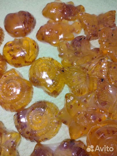 Мыло ручной работы с настоящ. Балтийским янтарём