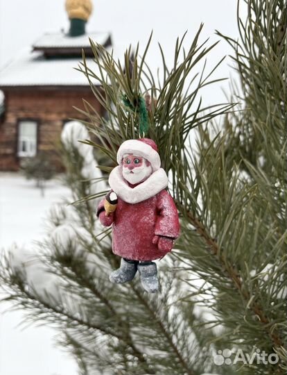 Ватная игрушка Дед мороз с эскимо