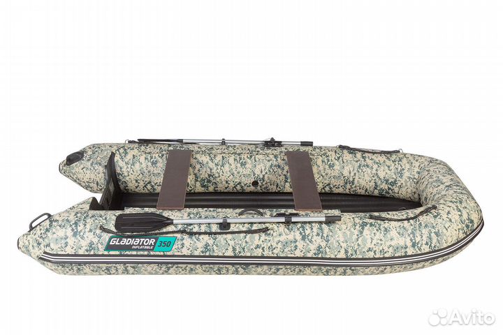 Лодка Gladiator E380S camo в кредит