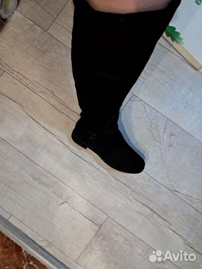 Сапоги чулки 40 натуральная замша