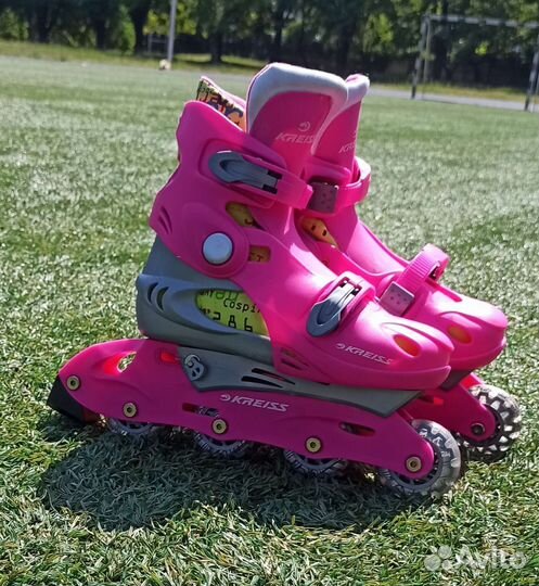 Роликовые коньки детские раздвижные, размер 34-37