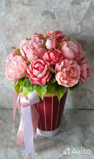 Букет цветов из мыла ручная работа