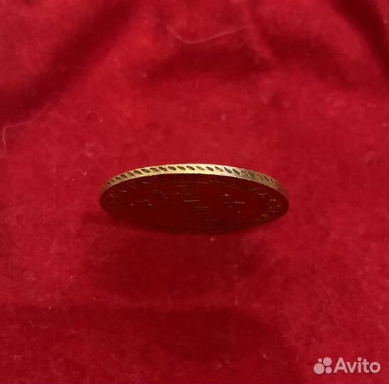 Золотая монета 5рублей спб 1840 год