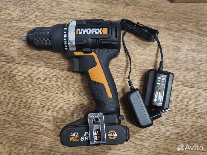 Аккумуляторная дрель worx wx 102.9 бесщеточная