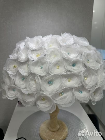 Лампа настольная с абажуром бу