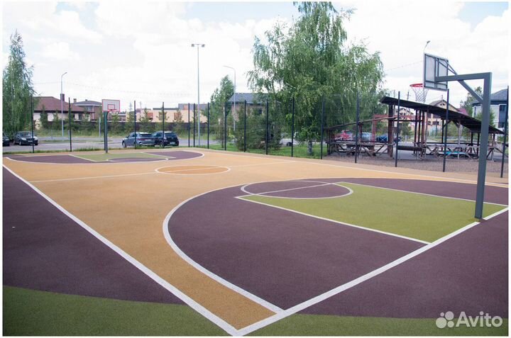 Резиновое покрытие для спортивных площадок