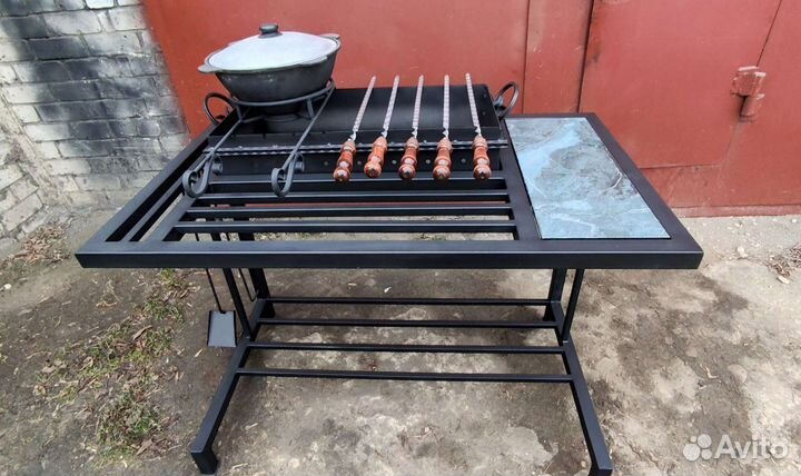 Мангал лофт с керамикой