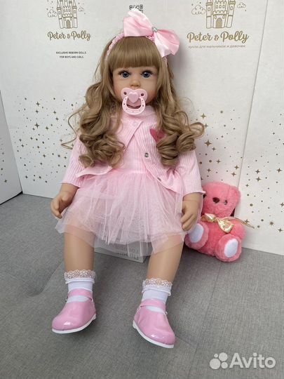 Кукла реборн новая блондинка 60 см