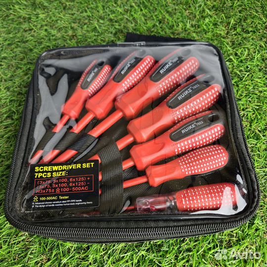 Набор диэлектрических отверток 7 шт красные