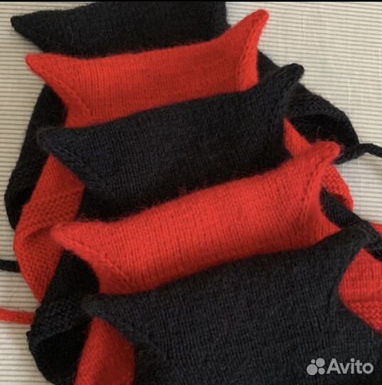 Чепчик с рожками ручная работа